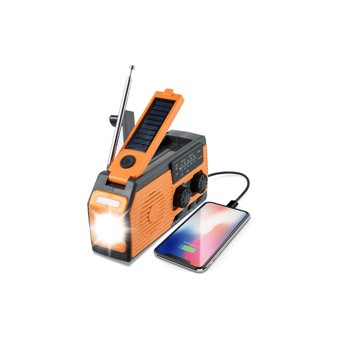 Radio Solar AM/FM | Linterna LED | Power Bank 5000mAh